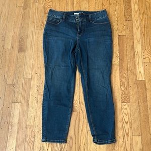 These jeans are size 14. Navy blue color